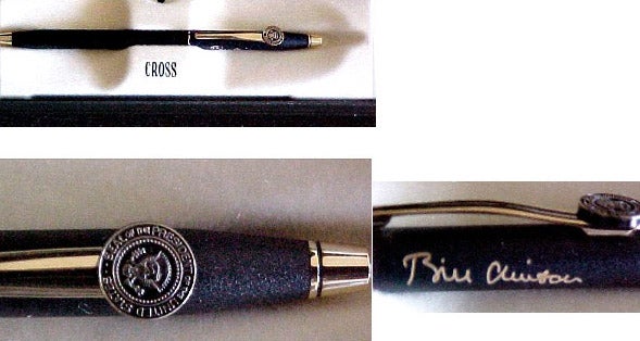 Item #10055 Bill Clinton Billsigner Pen, made for the president to sign bills into law. Clinton, Billsigner Pen.