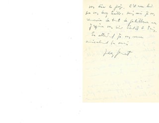 Item #10094 Jean Genet Autograph Letter Signed about his Most Famous work "Our Lady of the...