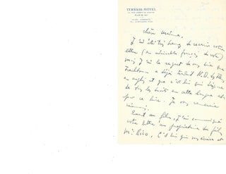 Jean Genet Autograph Letter Signed about his Most Famous work "Our Lady of the Flowers"