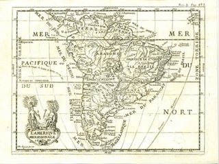 1690 Map of North And South America, Showing California As An Island and Many Other Distortions