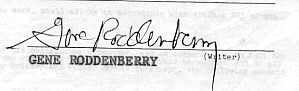 Item #10368 Gene Roddenberry 1964 Signed TV Contract. Gene Roddenberry