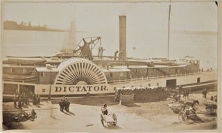 Item #10490 Reconstruction Era Mississippi River Commerce Photograph Showing Steamboat Dictator...