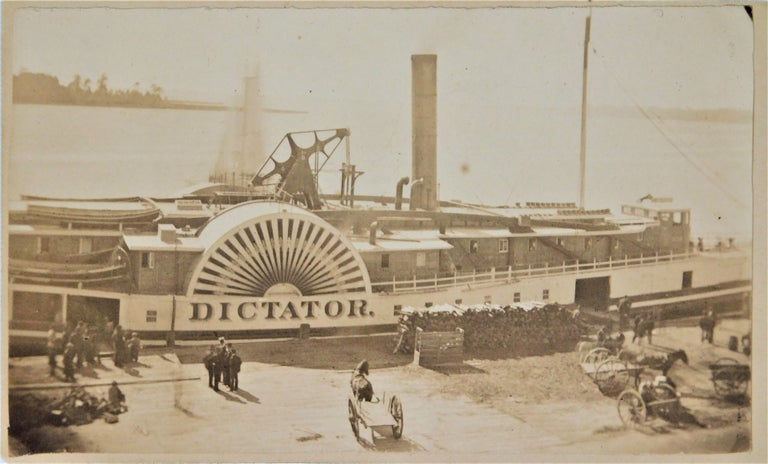 Item #10490 CDV of 1860s ship on the Mississippi River. Civil War, 19th C. Photo.