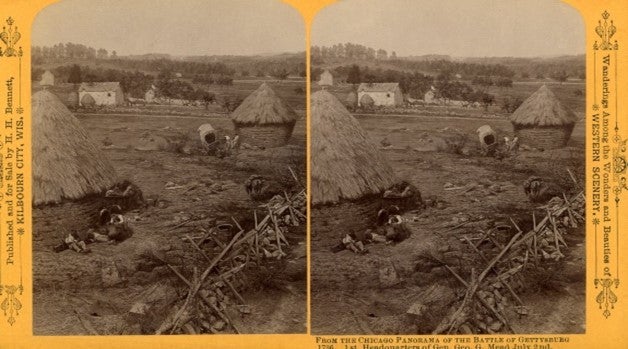 Item #11300 Gettysburg Stereoview. photographs Civil War.