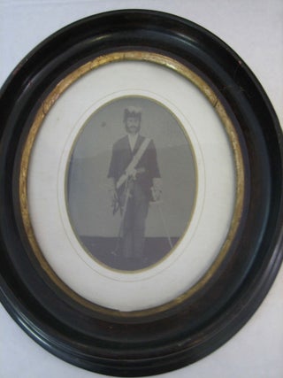 Item #11351 3/4 Plate Tintype of a Navy Chaplain in Full Uniform with Feathered Chapeaux and...