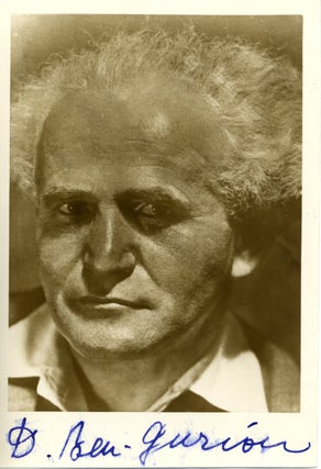 David Ben Gurion Signed Photo. David Ben Gurion.