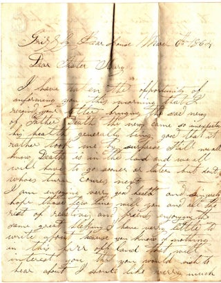 Item #12729 1864 Civil War dated letter " the union folks will give the rebels such a thraching...