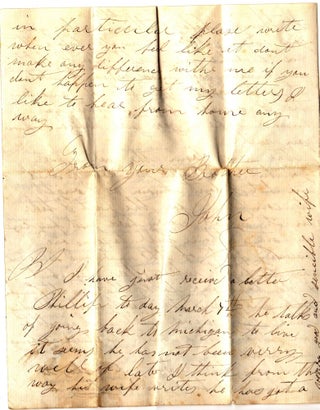 1864 Civil War dated letter " the union folks will give the rebels such a thraching that they never will need an other.."