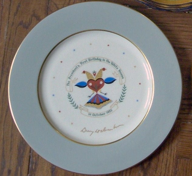 Item #13133 Gift from "The President's First Birthday in the White House" Eisenhower, First Birthday WH.