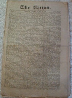 Item #13142 Abraham Lincoln 1861 Inauguration Newspaper. Lincoln, Abraham