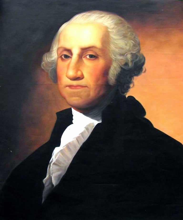 Item #13197 Hand Painted Oil Painting of George Washington. George Washington.