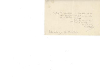 Item #13569 Whistler Autograph Letter Signed, Writes a Friendly Letter in his Hand. James Abbott...