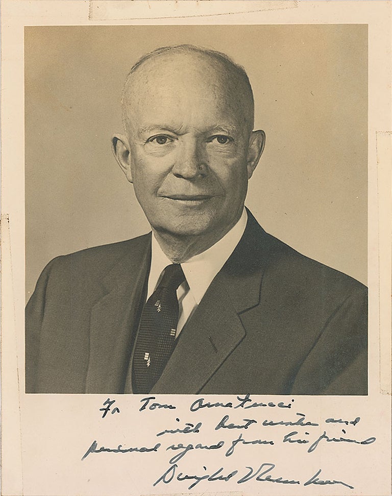 Item #13791 Signed Photo of President Eisenhower. Dwight D. Eisenhower.