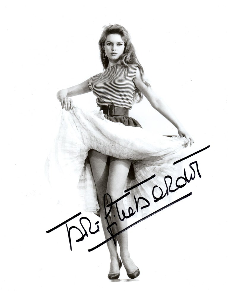 Item #13909 Brigitte Bardot Signed Photograph. Brigitte Bardot.