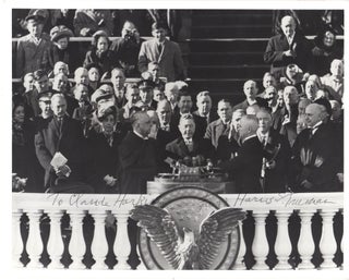 Signed and Inscribed Inauguration Photo of Harry S. Truman. Harry S. Truman.