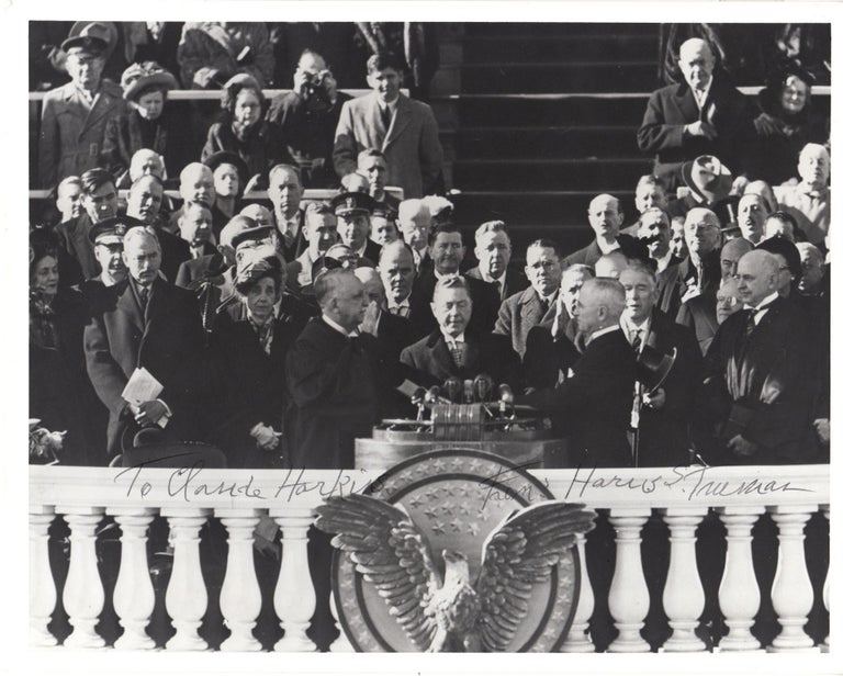 Item #13931 Signed and Inscribed Inauguration Photo of Harry S. Truman. Harry S. Truman.