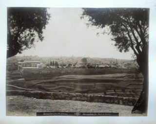 Item #13937 Large 19th Century Photograph of the Mount of Olives, Jerusalem. 19th Century...