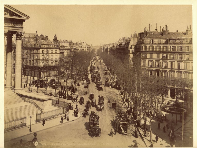 Item #14046 Original Early Photograph of Paris. Albumen Photograph, PARIS.