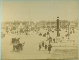 Item #14050 Place de la Concorde, Paris - 1880's. PARIS, Albumen Photograph