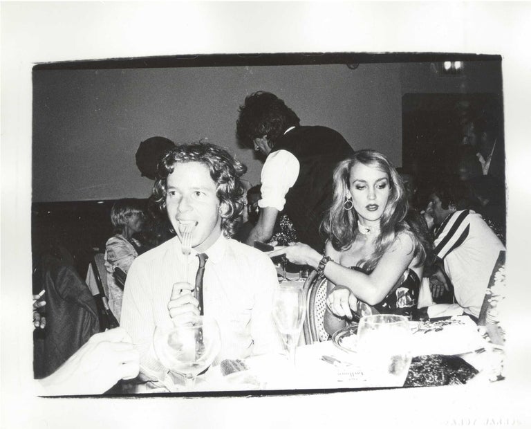 Item #14057 Andy Warhol Original Photograph of Jerry Hall and Keith Richards taken at Studio 54, Sotheby's and Warhol Foundation Provenance. Andy Warhol.