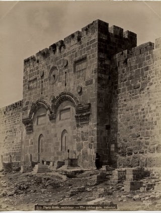 Item #14060 Photo of the Golden Gate in Jerusalem circa 1880s. Golden Gate JERUSALEM PHOTO