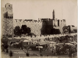 Item #14061 Vintage Photo of the Fortress at the Jaffa Gate in Jerusalem circa 1880s. JERUSALEM...