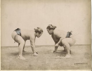 Item #14062 Albumen photograph of Japanese Sumo Wrestlers Circa 1880's. Asia - JAPAN, Albumen...