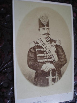 Item #14097 Naser al-Din Shah Qajar King of Persia CDV photograph. SHAH, NASER AL-DIN SHAH QAJAR
