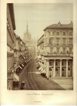 Item #14114 1870's Photo of the Corso Vittorio Emannuelle in Milan. ITALY PHOTO
