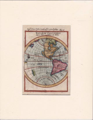 Item #14194 New Continent Map Depicting The New world with California as an Island, by Mallet...