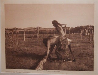 Item #14207 Edward S. Curtis original 1910 photogravure "Painting Poles-Cheyenne" Edward Sheriff...