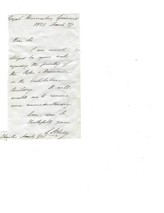 Item #14230 Mathematician and Astronomer Royal Sir George Biddell Airy Autograph Letter Signed....