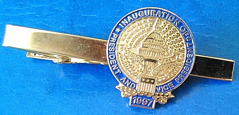 Item #14268 Clinton and Gore Inaugration Tie Bar. Inaugration Clinton.