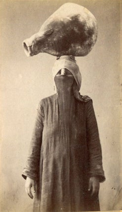 Item #14287 Original CDV photo of an Arab woman with water pot, Printed Circa 1890. Photograph...