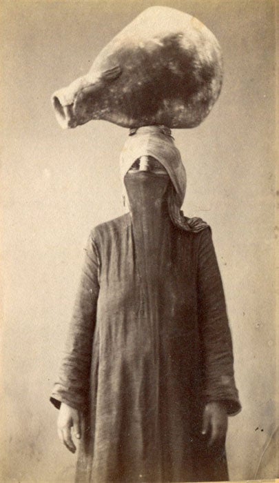 Item #14287 Original CDV photo of an Arab woman with water pot, Printed Circa 1890. Photograph Arab Woman.