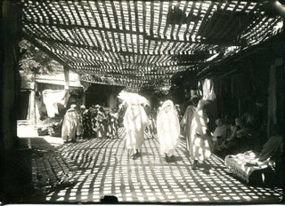 Item #14288 Striking Photograph of Arabian Bazaar, Circa 1920. Arabian Bazaar, Photograph