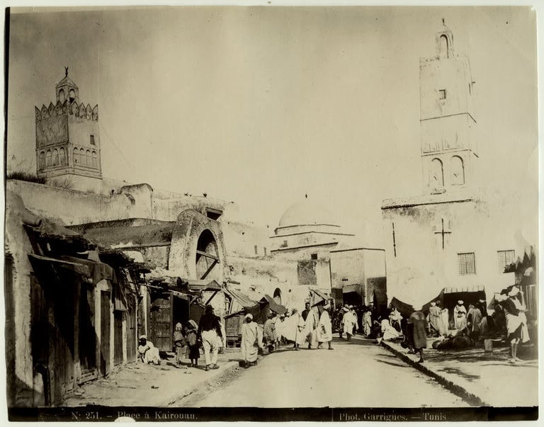Item #14290 Vintage Albumen Photograph of Arabian Market, Circa 1880s. Photograph Arabian Market.