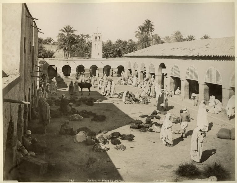 Item #14300 Arabian Bazaar Photograph, Printed Circa 1890s. Photograph Arabian Bazaar.