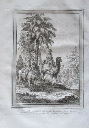 Item #14362 Original Engraving of Arabs Traders Traveling by Camel, horse and Oxen, published in...