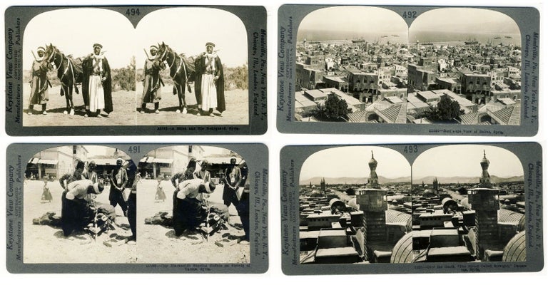 Item #14445 4 Antique stereoviews of SYRIA, DAMASCUS, BEIRUT 1900'. Syria Arab Stereoview.