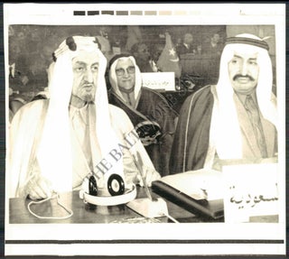 Item #14446 Arab Summit Conference Photograph. King of Saudi Arabia