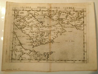 Item #14460 Map of the First Modern Illustration of the Arabian Peninsula, 1561. For the first...