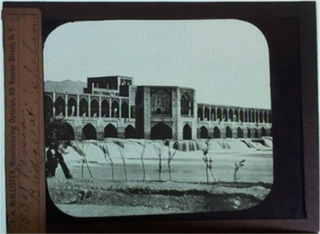 Item #14529 Rare Collection of 3 Vintage Optical Lantern Images of the Qajar king Palace, Tehran,...