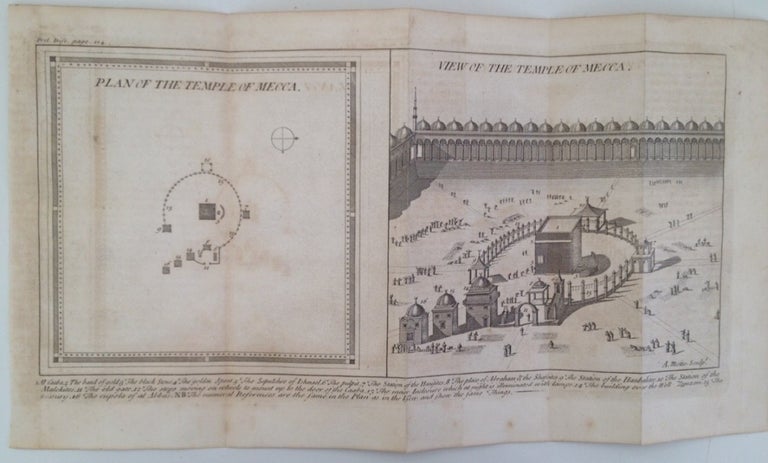 Item #14571 Engraving of 2 Views of the Kaaba and Masjid Haram, Mecca, Circa 18th Century. Kaaba Mecca, Masjid al-Haram.