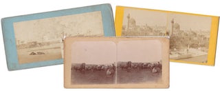 Item #14576 Arabia, Late 19th century, Collection of 4 Stereoview. Palace Stereoview Petra,...