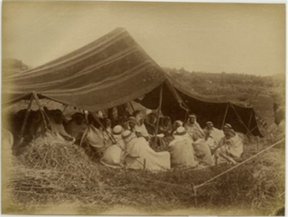 Item #14589 Set of 19th Century Vintage Albumen Prints of A Bedouin Camp. Bedouin Camp, Albumen...