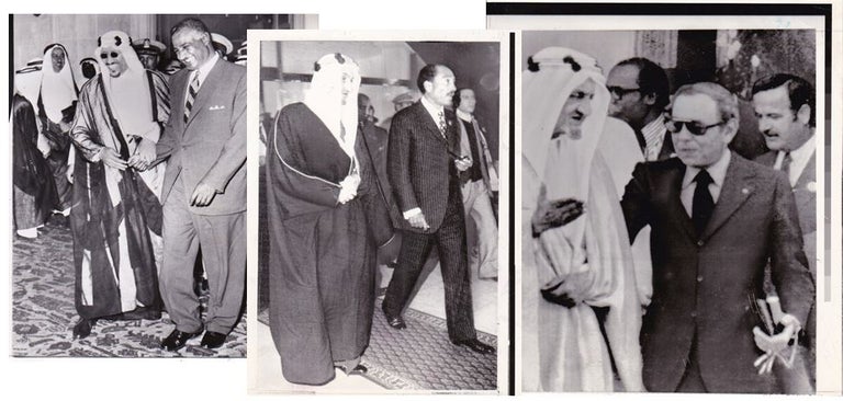 Item #14590 Collection of Original Press Photos of Saudi Arabian Rulers. Saudi Arabian Rulers Arab Leaders.