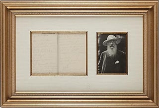 Monet Autograph Letter Signed to French novelist, Lucien Descaves. Claude Monet.