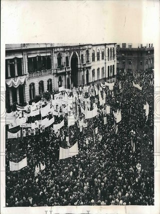 Item #14794 President Juan Peron Signs the Woman Suffrage Decree in Argentina, 1947. Argentina