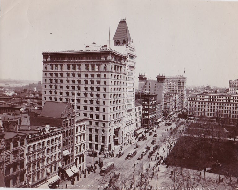 Item #14882 Vintage Black and White Photo of New York City , 1895. Vintage New York City.